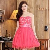 VESTIDO PLISSADO ROSA