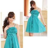 VESTIDO AZUL CIANO